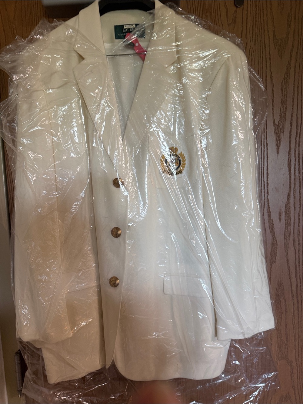 Lauren Ralph Lauren Ivory Blazer with Gold Crest Buttons